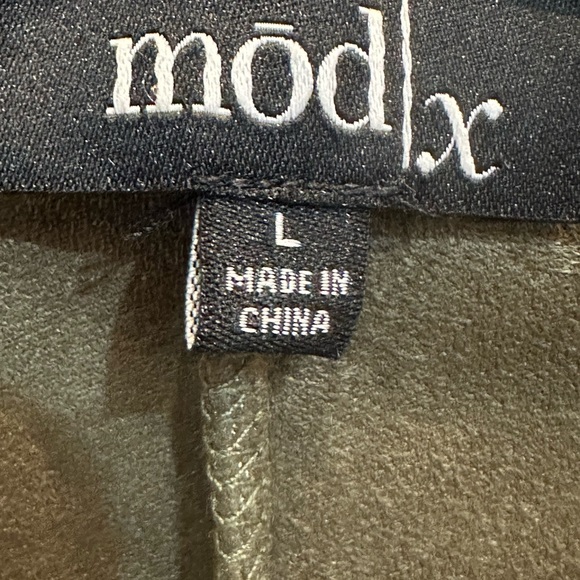 NWOT - mod x Faux Suede Shimmer Cascade Front Jacket - Size Large - Picture 7 of 9